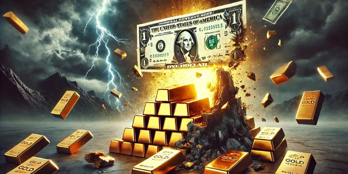 The U.S. dollar’s global decline could spell victory for gold