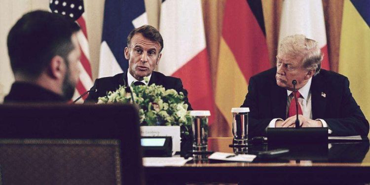 donald-trump-emmanuel-macron-volodymyr-zelensky