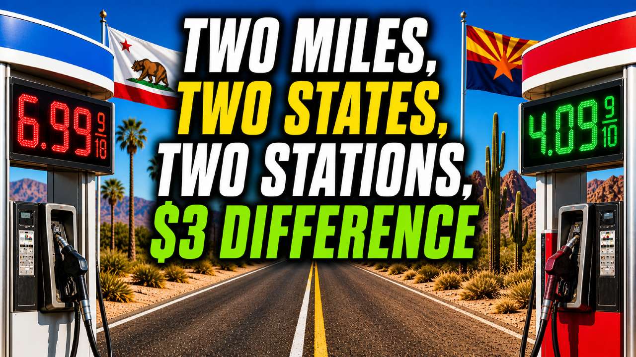 California’s Gas Station Ghost Town at the Border With $3 Cheaper Fuel Two Miles Away